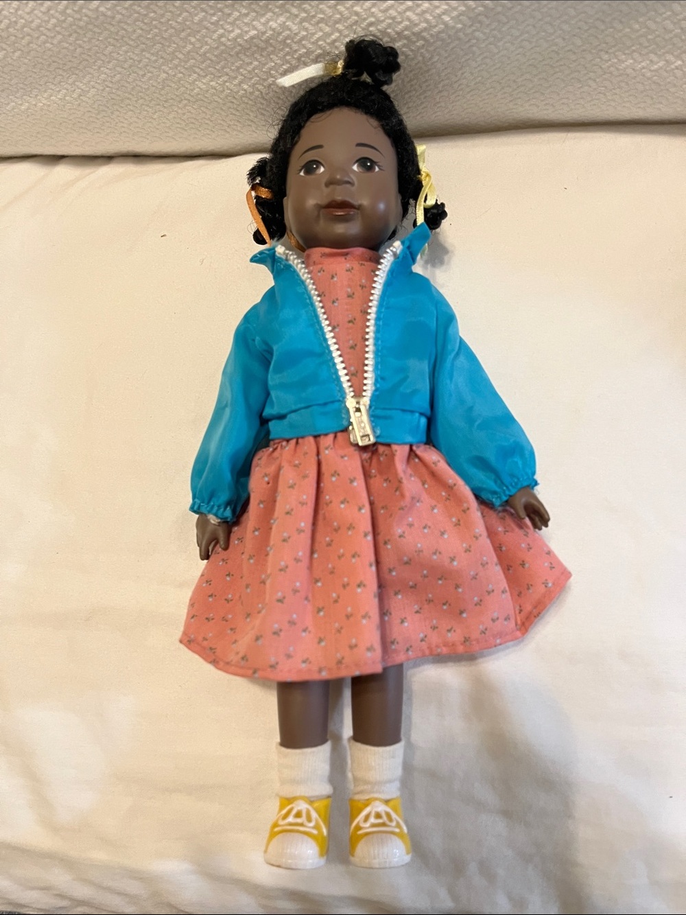 TIllie Fashion Doll in Blue Jacket, Pink Dress & Yellow Shoes